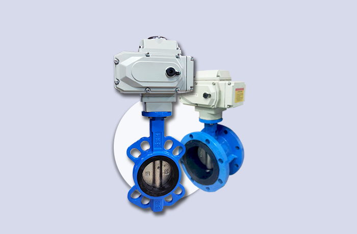 Wireless electric butterfly valve serie